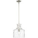 Santorini 1 Light 11 inch Polished Nickel Indoor Pendant Ceiling Light